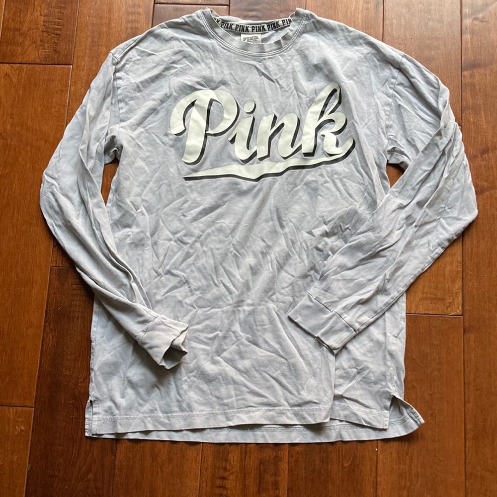Pink grey L/S t-shirt size Women’s S